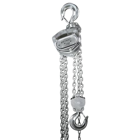 Oz Lifting Products 2 Ton Stainless Steel Chain Hoist 20 Ft Lift OZSS020-20CH